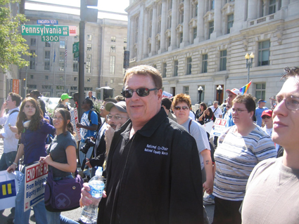 General Cleve Jones, March Creator and Organizer extraordinaire inspecting his troops